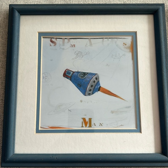 Vintage Framed Aviator Artwork - Picture 2 of 11